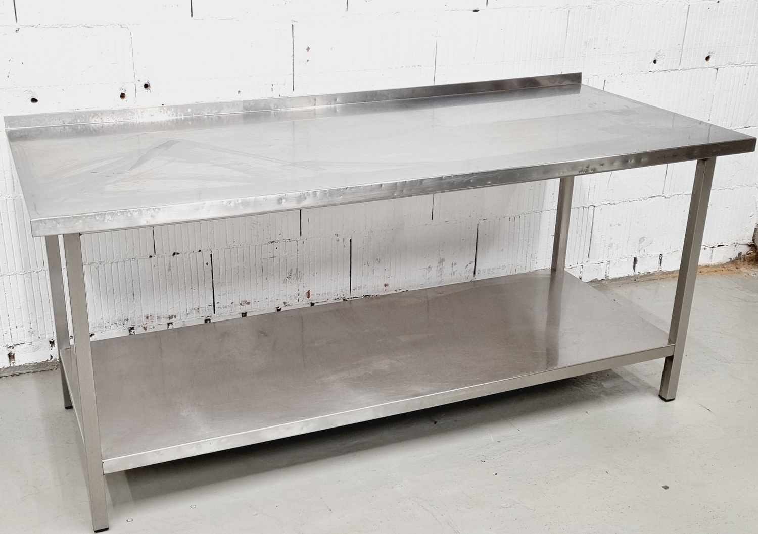 Arbeitstisch AT 1900 mit Edelstahlplatte