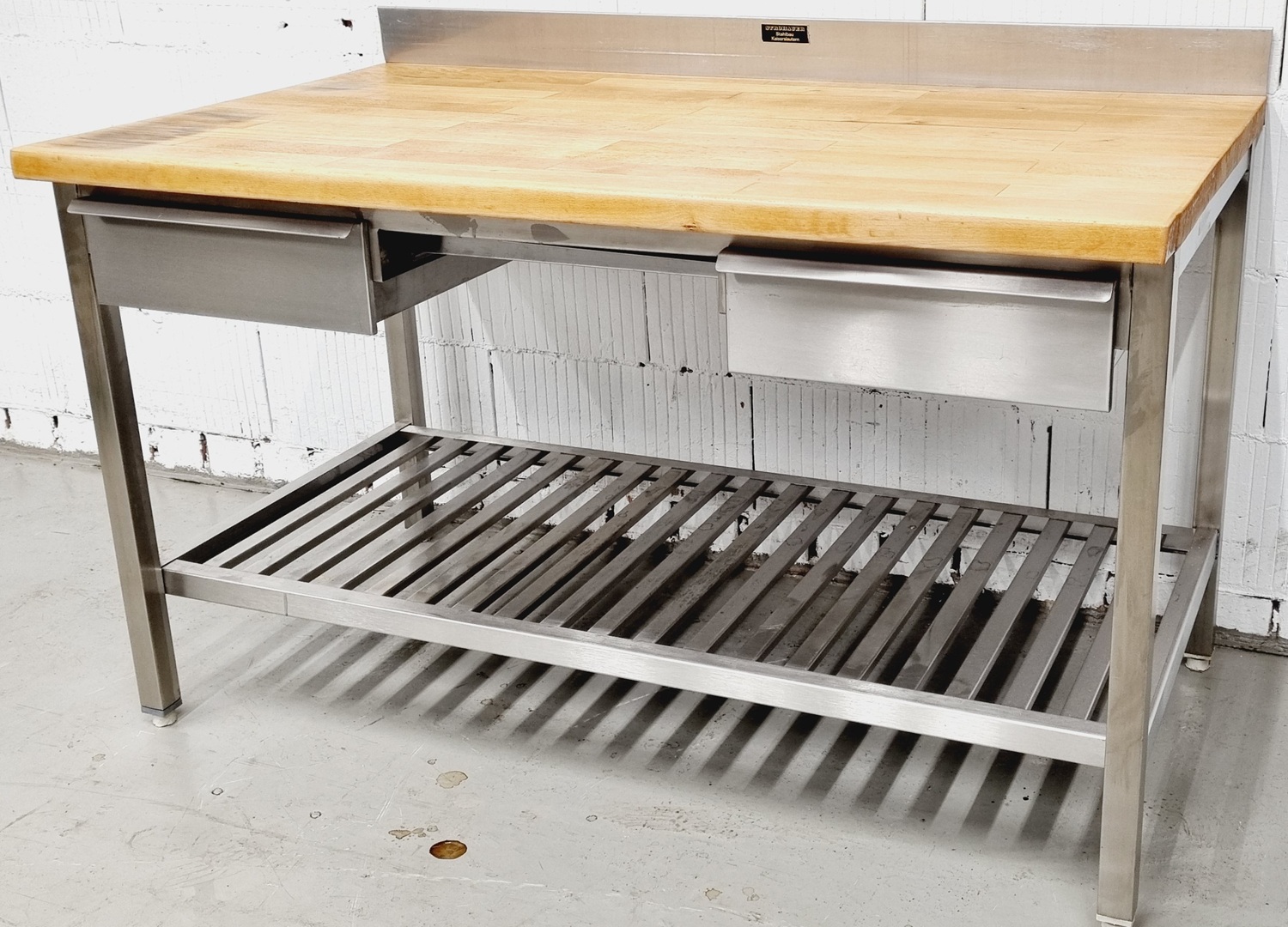 Arbeitstisch AT 1400 mit Buchenholzplatte