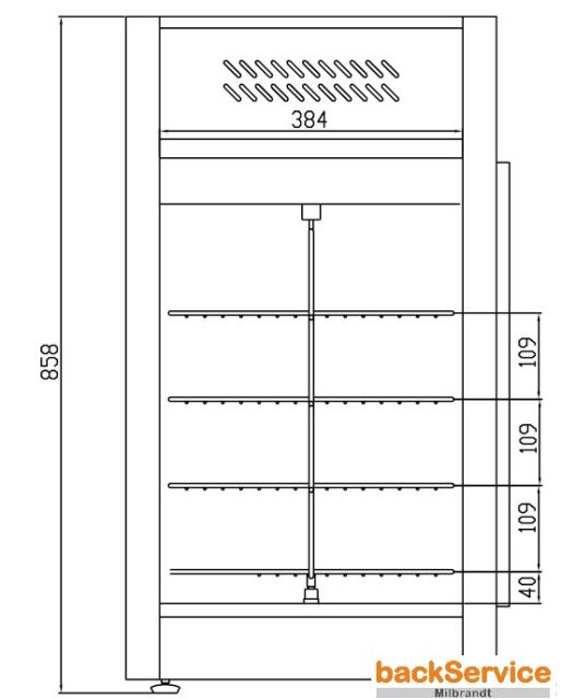 Tischkühlvitrine BSM SC100 drehend Innen  LED