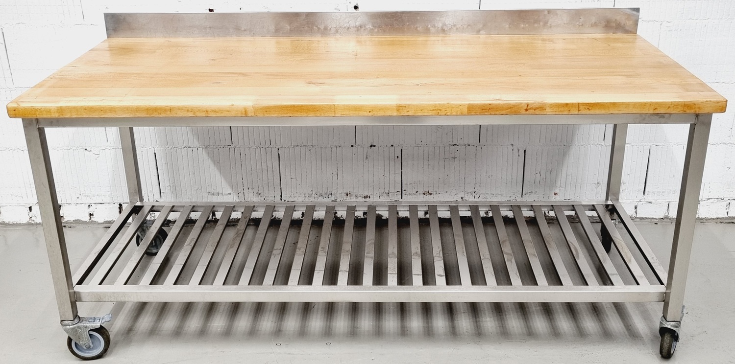 Arbeitstisch AT 1880 mit Buchenholzplatte