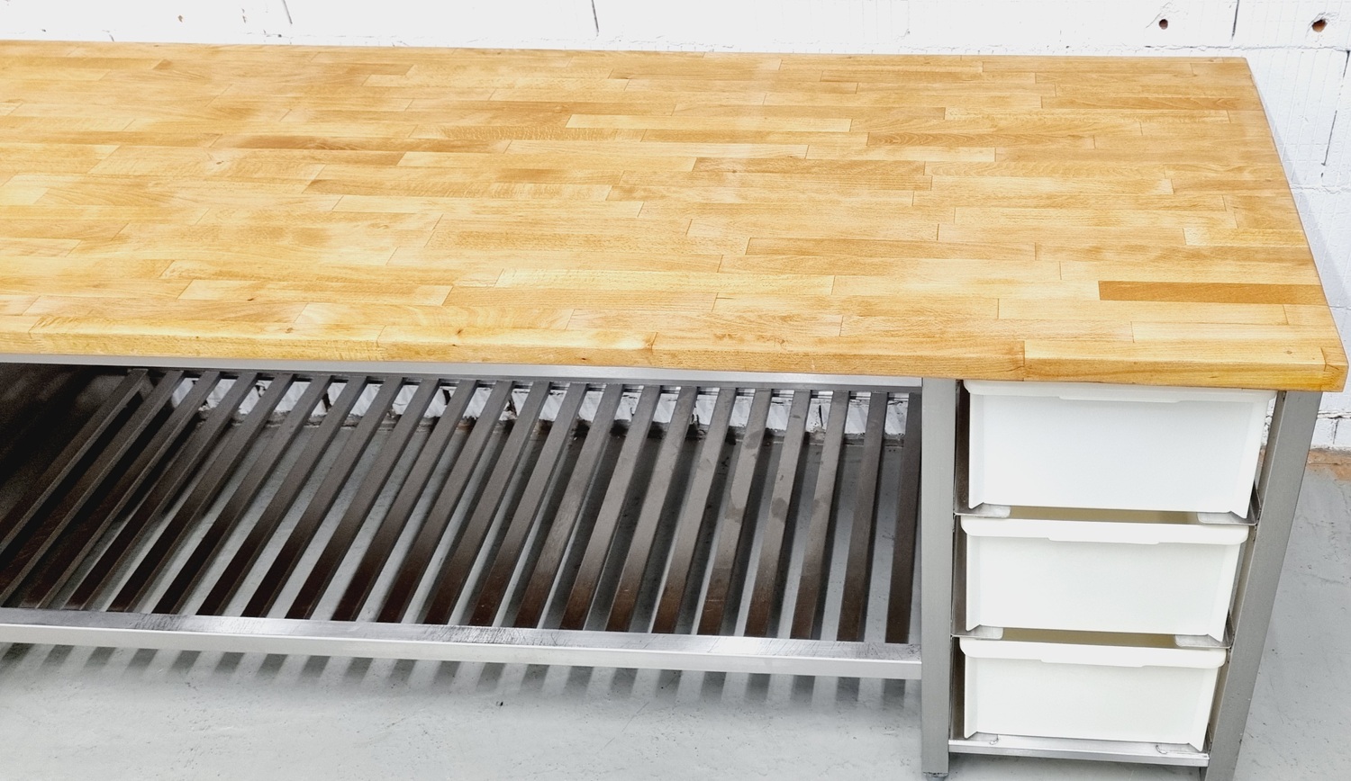 Arbeitstisch AT 3500 mit Buchenholzplatte