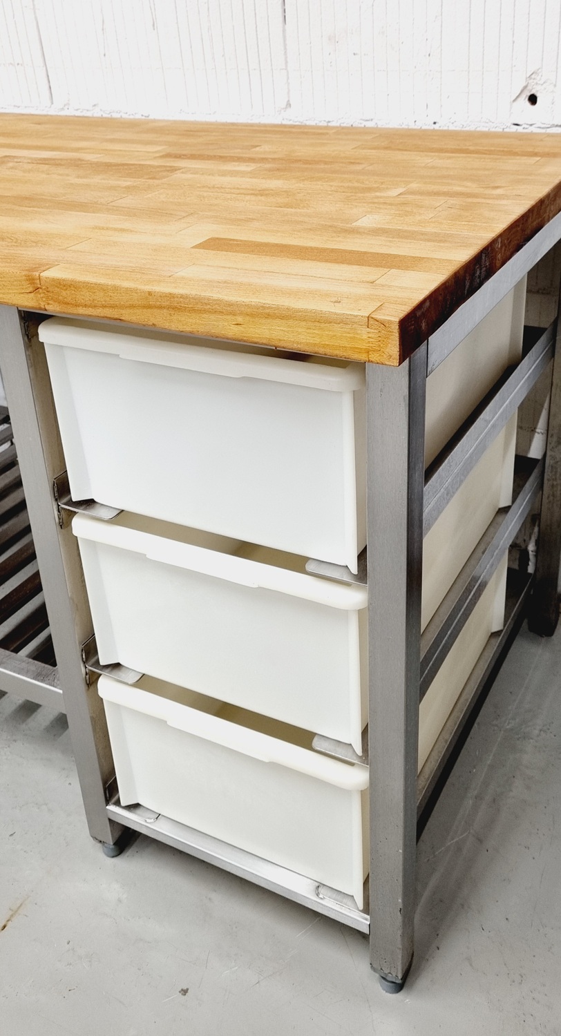 Arbeitstisch AT 3500 mit Buchenholzplatte