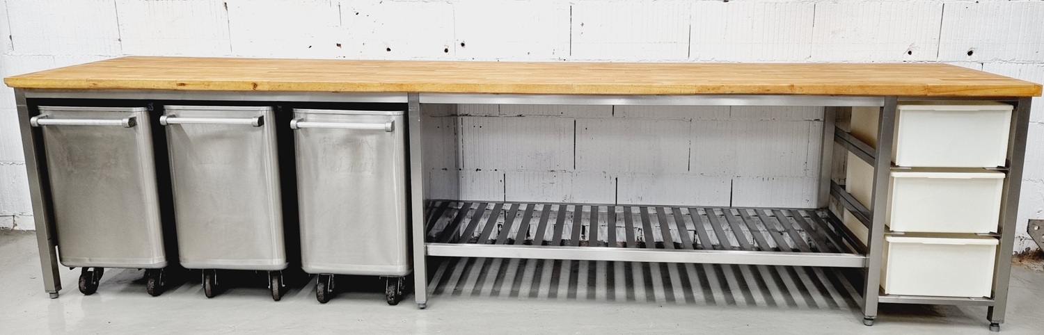 Arbeitstisch AT 3500 mit Buchenholzplatte