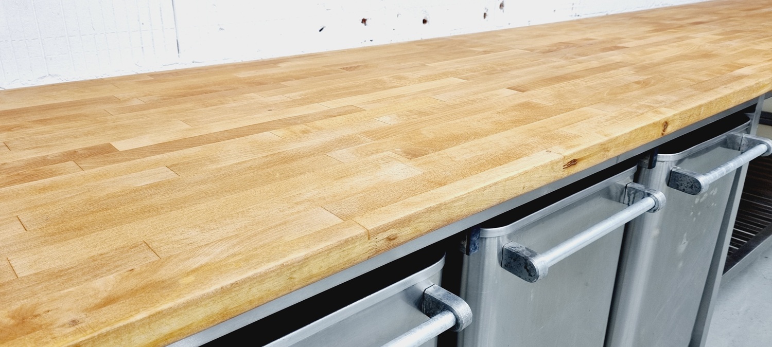 Arbeitstisch AT 3500 mit Buchenholzplatte