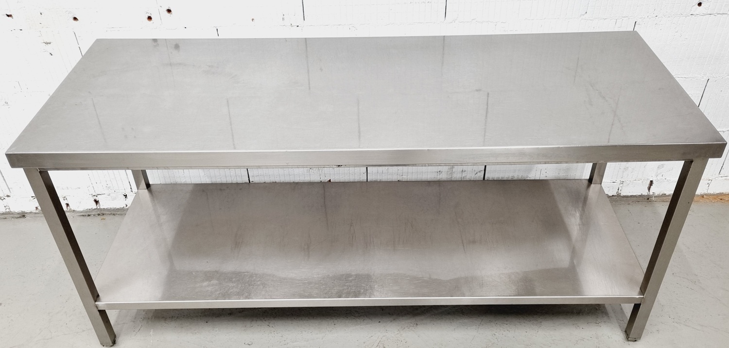Arbeitstisch AT 1880 mit Edelstahlplatte