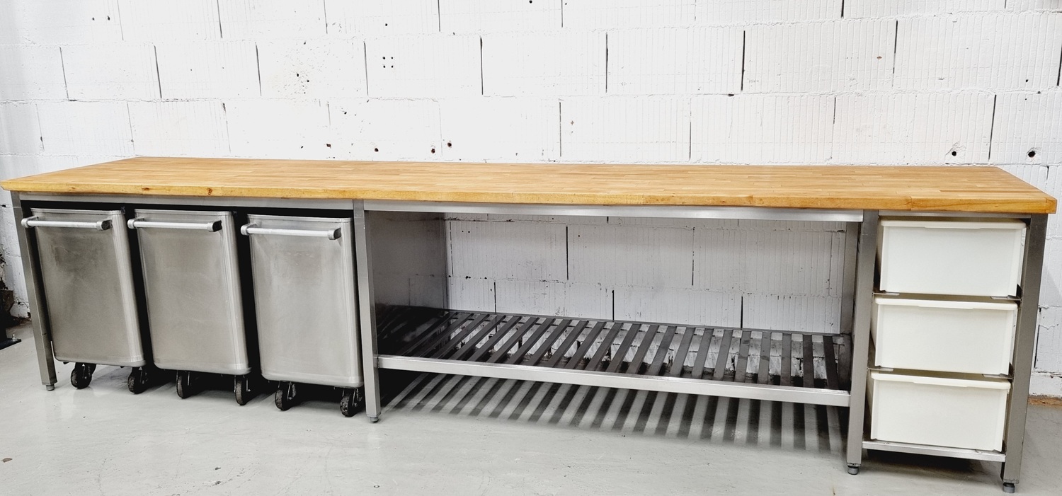 Arbeitstisch AT 3500 mit Buchenholzplatte