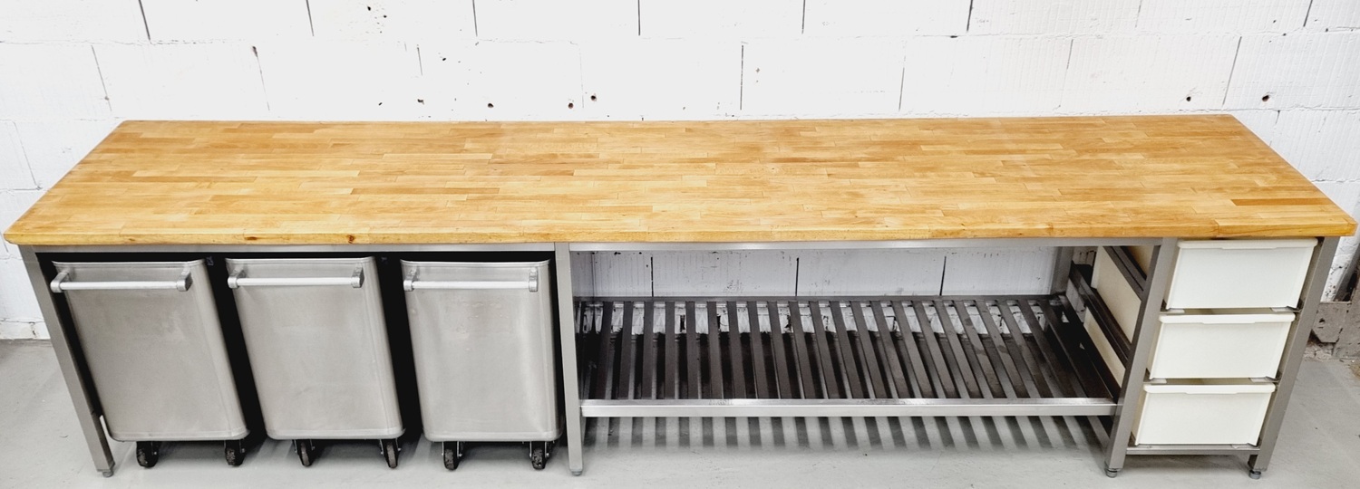 Arbeitstisch AT 3500 mit Buchenholzplatte