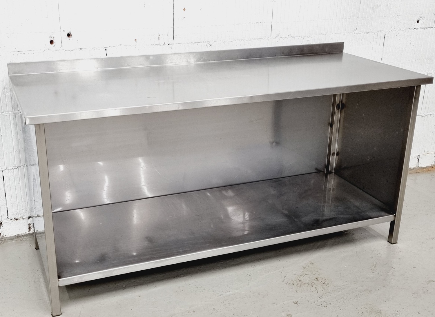 Arbeitstisch AT 1600 mit Edelstahlplatte