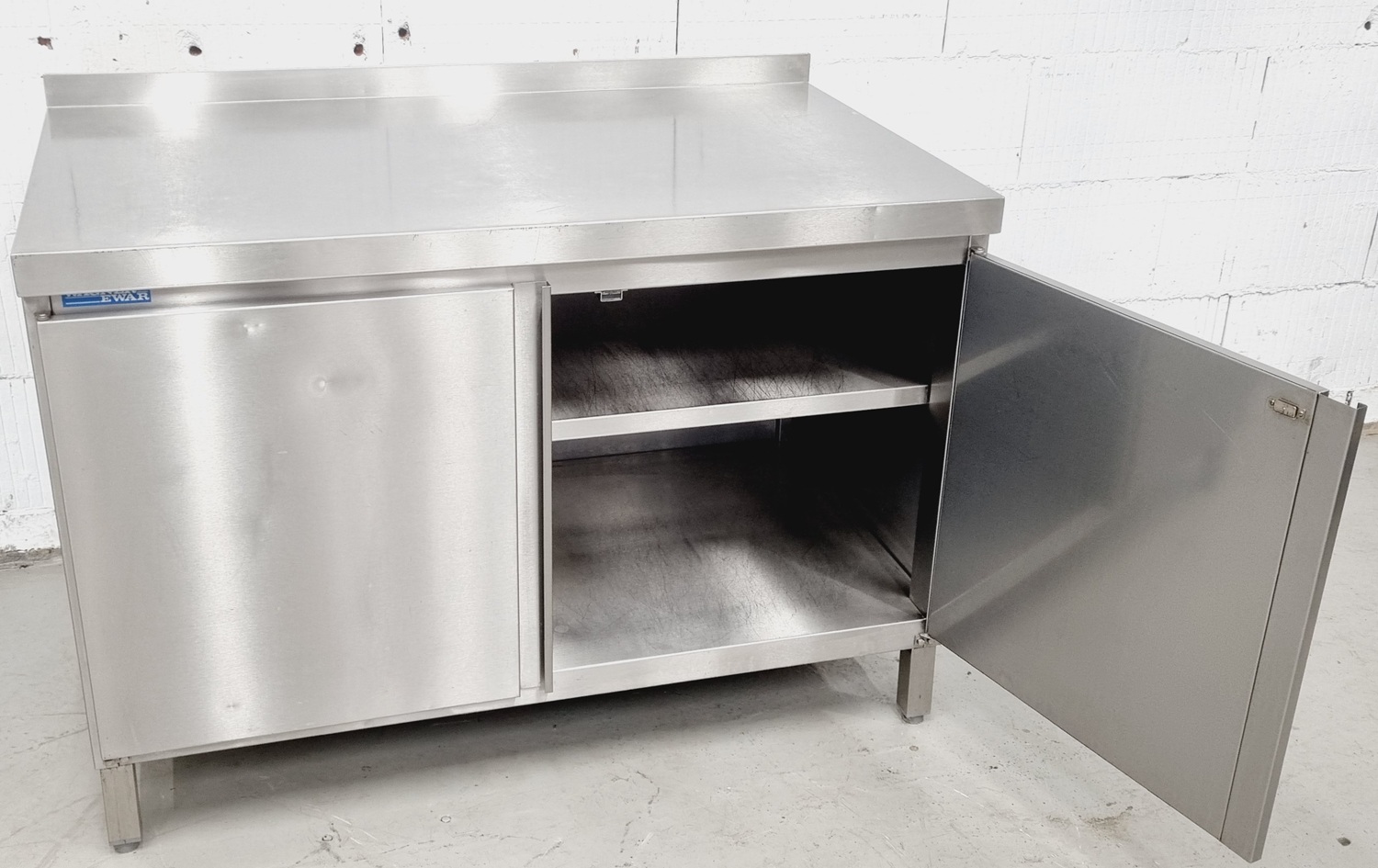 Arbeitstisch AT 1200 mit Edelstahlplatte